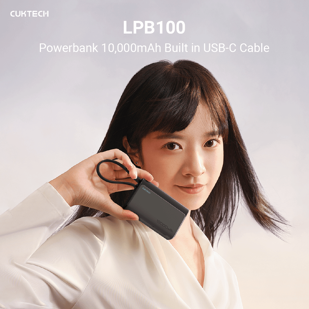 แบตเตอรี่สำรอง CUKTECH รุ่น LPB100 10000 MAH สีดำ มาตรฐาน CCC (รองรับเทคโนโลยีชาร์จเร็ว PD)_1